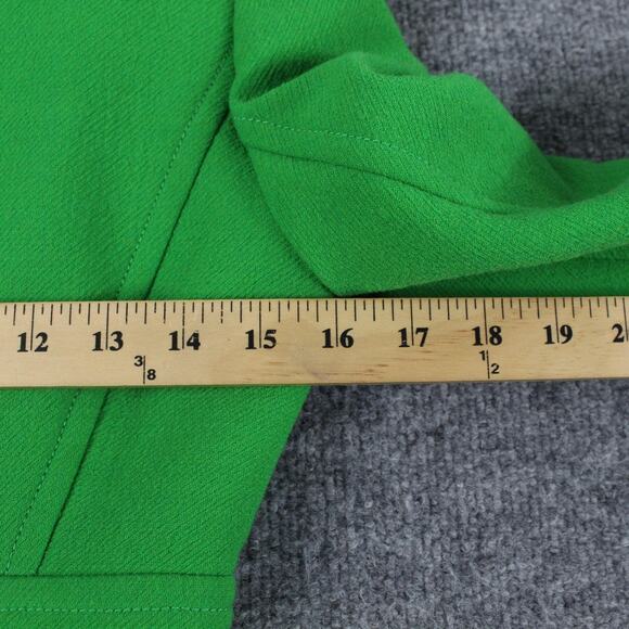 J Crew Coat Women 00P Lady Day Italian Double Cloth Wool Blend Green Long Peacoa - Picture 14 of 15